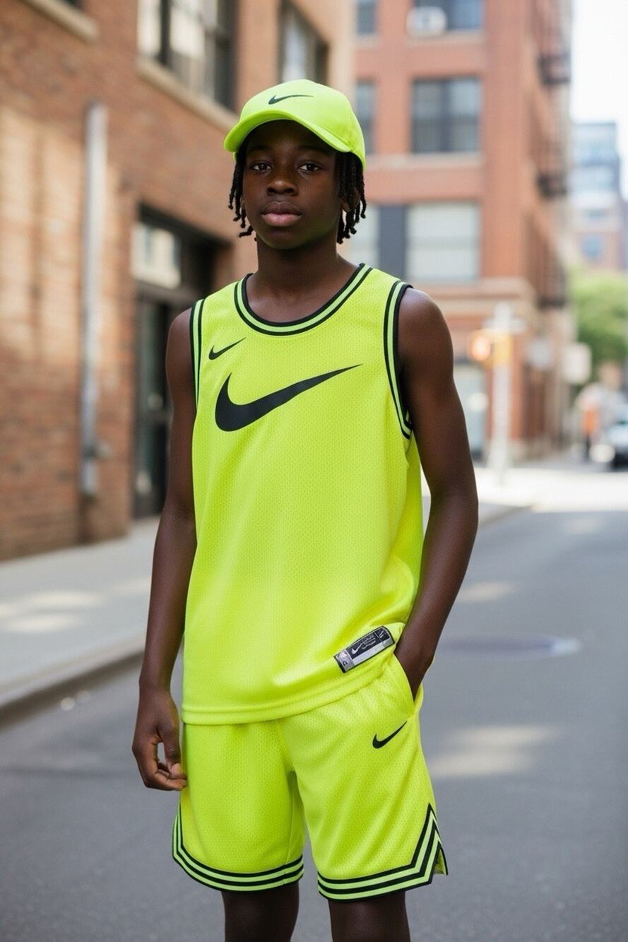 Nike Youth 4-7 Bright Neon Highlighter Yellow Adjustable Hat Cap Classic Active
